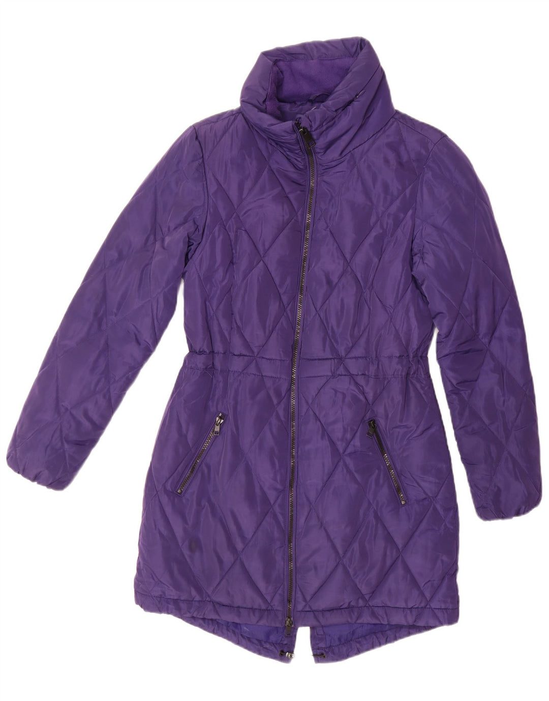 Casaco acolchoado feminino Marks & Spencer Reino Unido 8 pequeno poliéster roxo