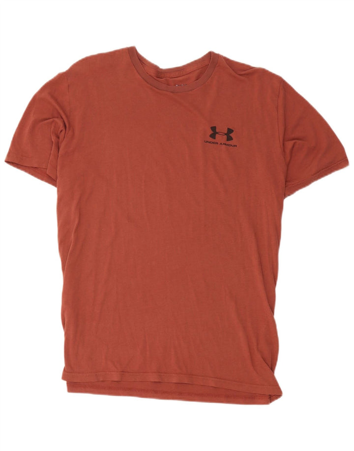 Camiseta masculina Under Armour Heat Gear Top médio de algodão marrom