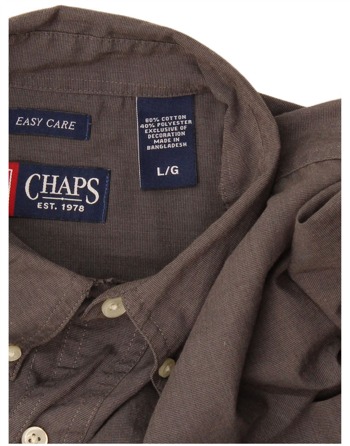 Camisa masculina CHAPS grande algodão cinza