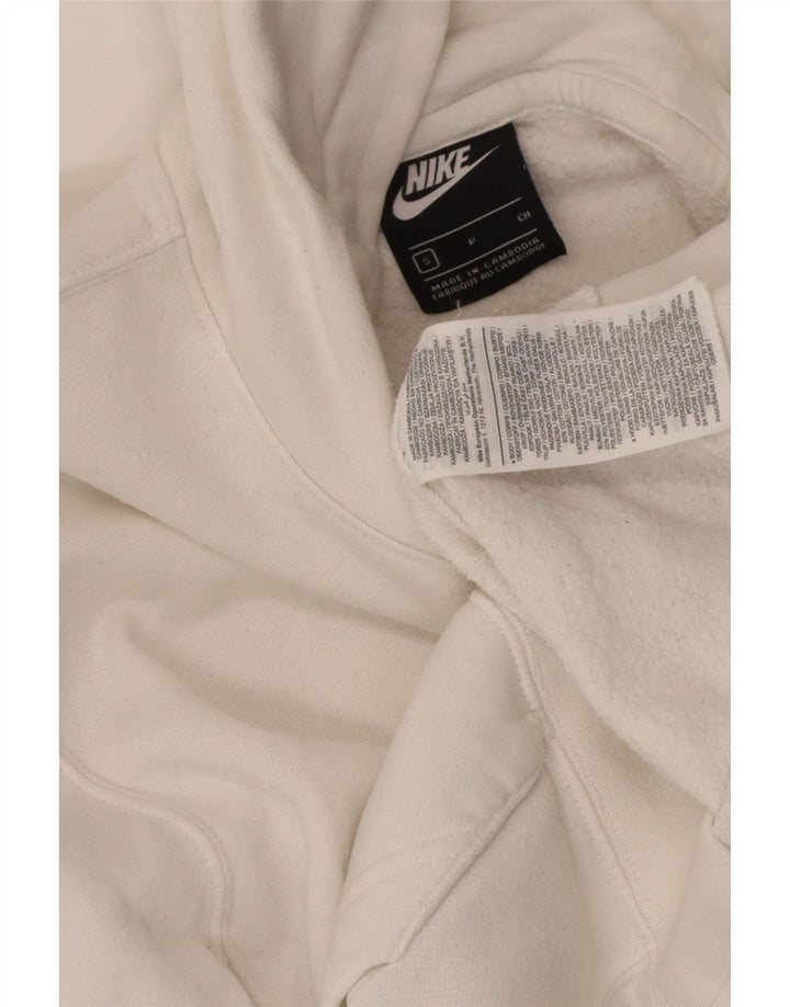 NIKE Mens Hoodie Jumper Pequeno Algodão Branco