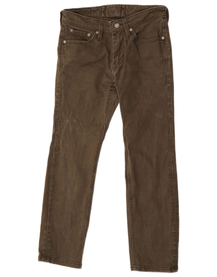 Levi's Masculino 511 Slim Jeans W28 L26 Verde Algodão