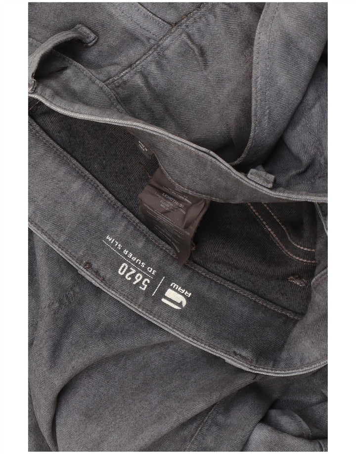 G-Star Masculino Super Slim Jeans W31 L32 Algodão Preto