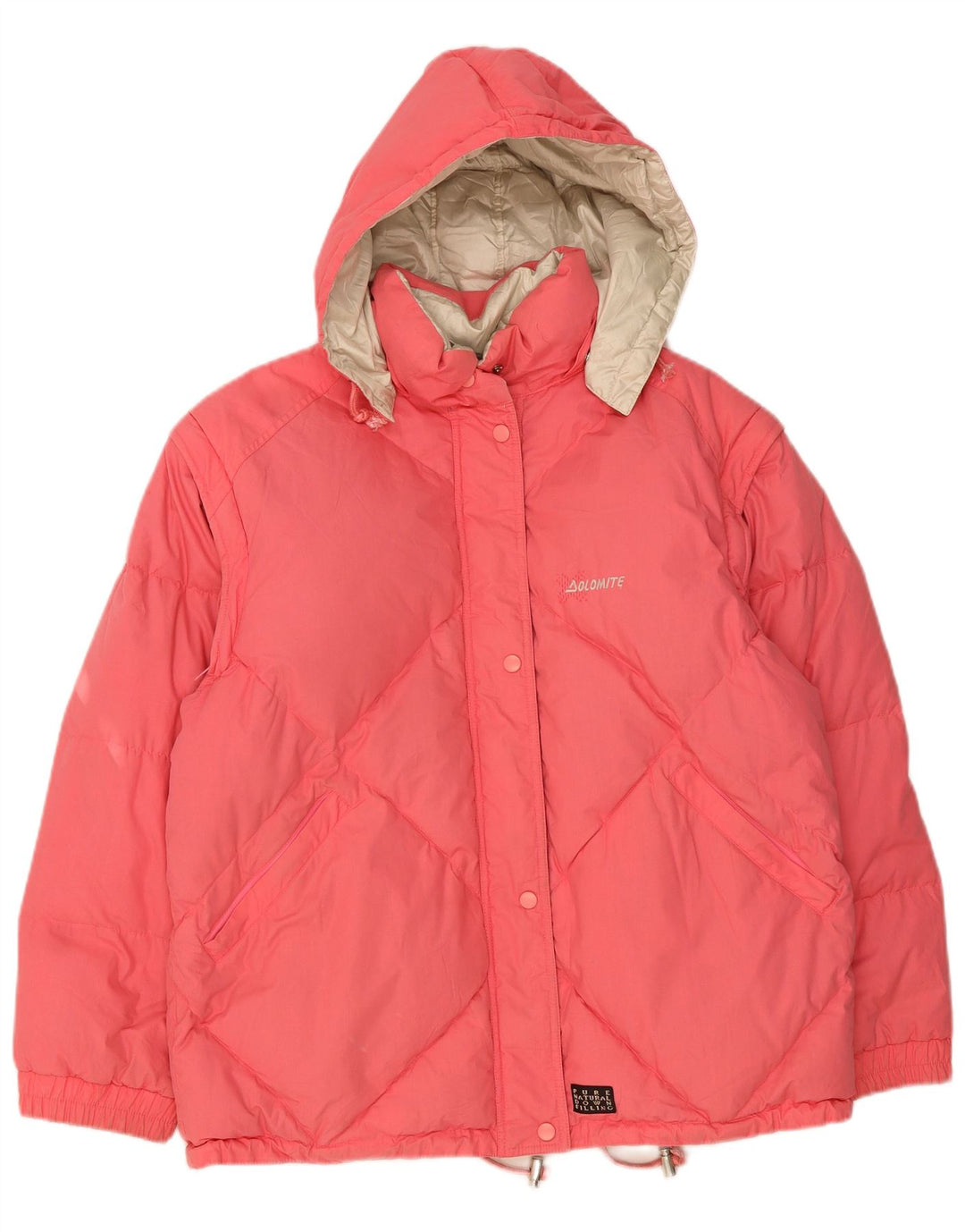 Jaqueta acolchoada reversível com capuz feminino DOLOMITE UK 18 XL rosa