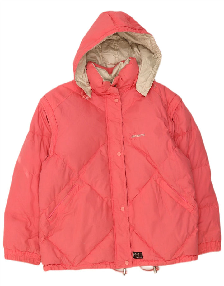 Jaqueta acolchoada reversível com capuz feminino DOLOMITE UK 18 XL rosa