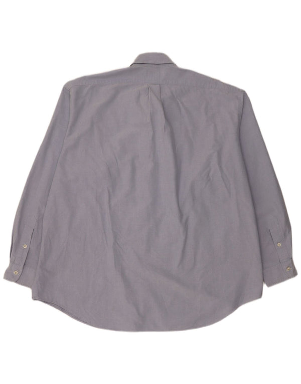 Camisa masculina grande e alta Ralph Lauren XL azul algodão