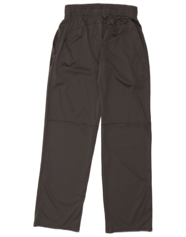 Calça de treino feminina Reebok UK 14 grande poliéster cinza