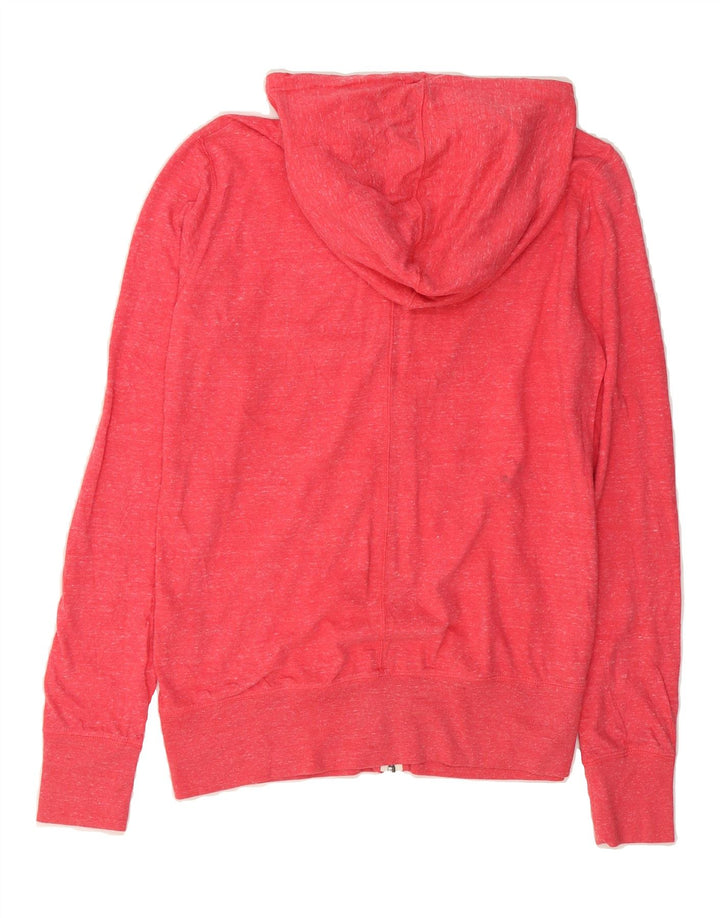 NIKE Womens Zip Hoodie Sweater UK 14 Large Pink Flecked Cotton Vintage Nike and Second-Hand Nike from Messina Hembry 