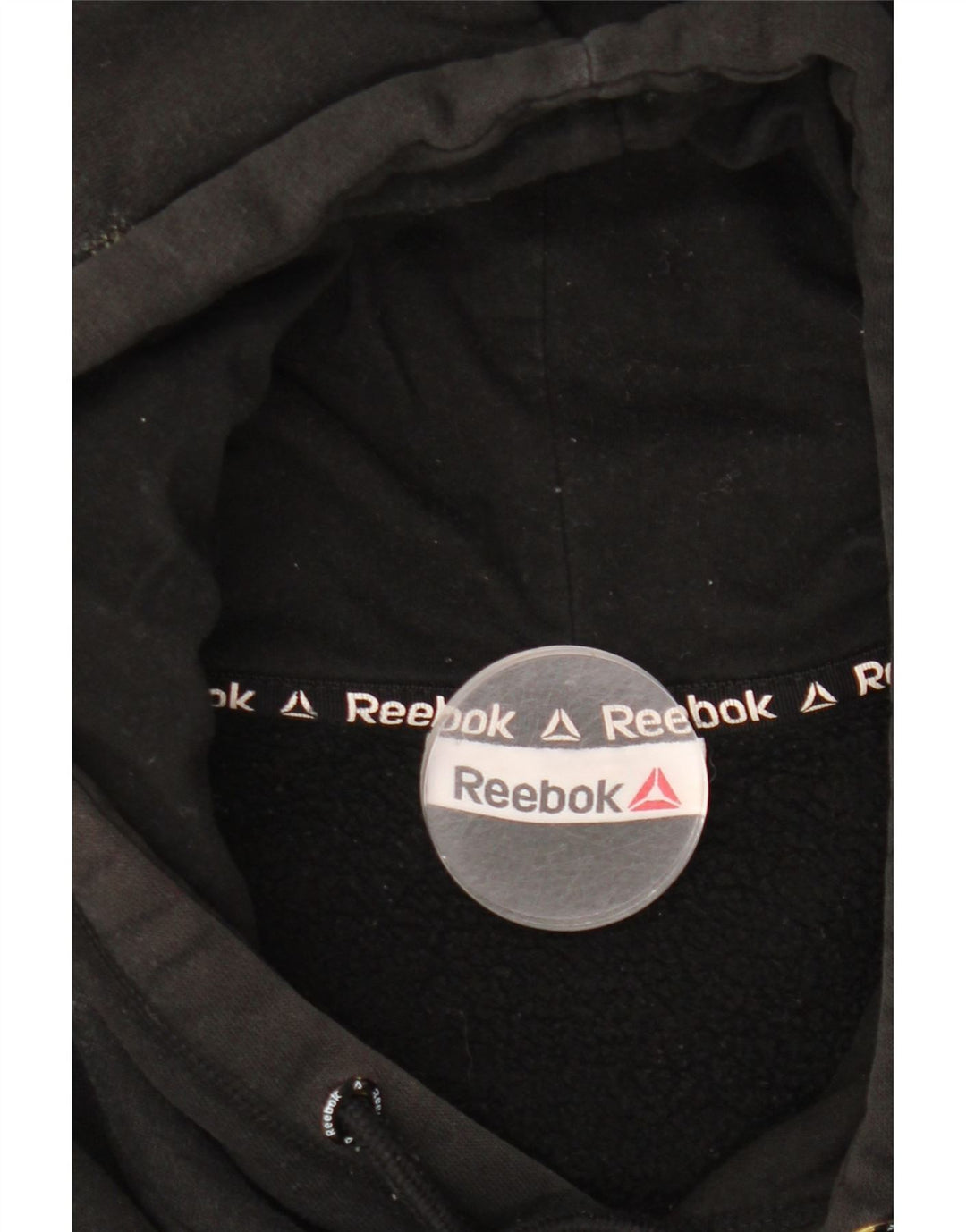 Reebok Mens Graphic Hoodie Jumper Grande Preto