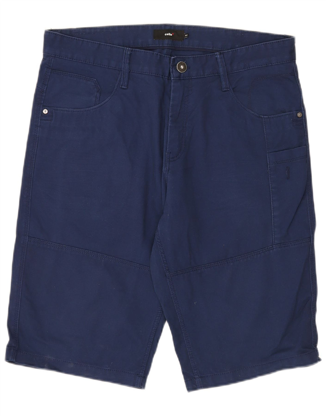 Celio Mens Cargo Shorts W34 Grande Algodão Azul Marinho