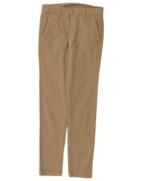Zara Mens Slim Chino Trousers EU 36 XS W29 L30 Beige Cotton