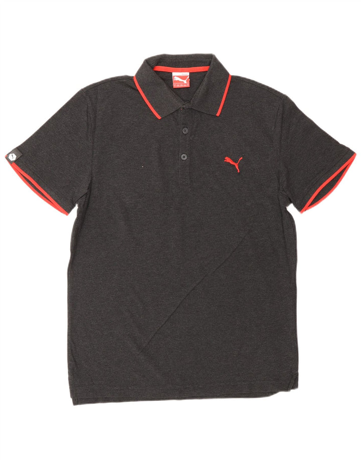 Camisa polo masculina PUMA algodão cinza médio