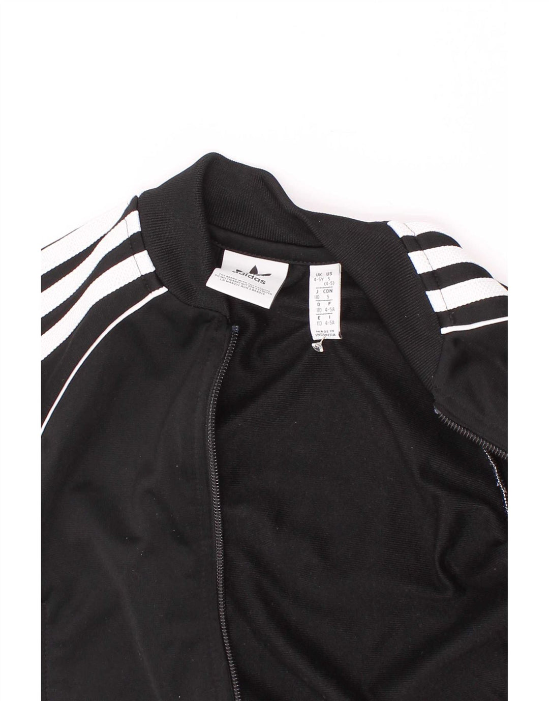 Casaco de treino Adidas Boys 4-5 anos preto poliéster