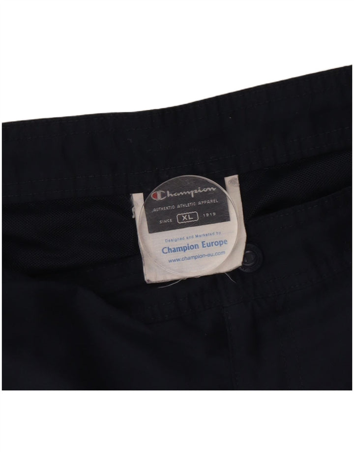 Shorts esportivos gráficos masculinos Champion XL azul marinho poliéster