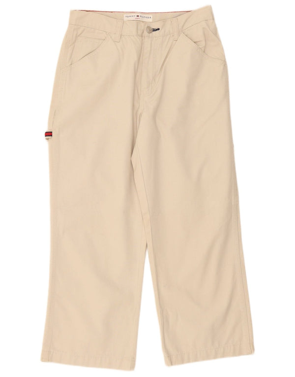 Calças Cargo Cropped Feminina Tommy Hilfiger EUA 6 Médio W28 L24 Branco