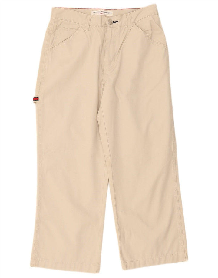 Calças Cargo Cropped Feminina Tommy Hilfiger EUA 6 Médio W28 L24 Branco
