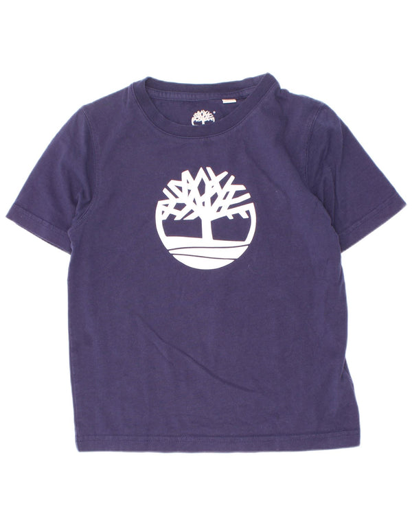 Top Timberland Meninos Graphic T-Shirt 4-5 Anos Azul Marinho Algodão