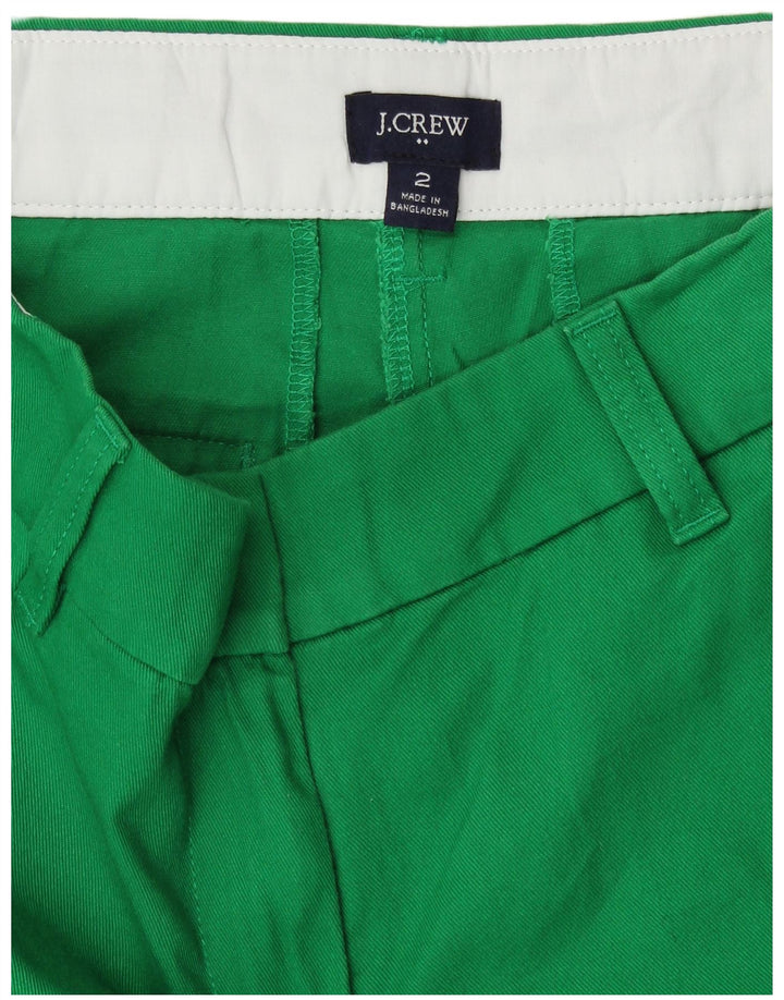 J. CREW Shorts Chino Feminino US 2 XS W28 Algodão Verde