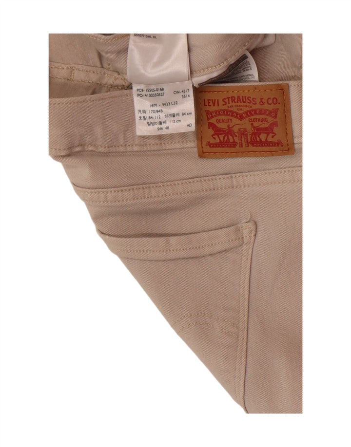 LEVI'S Womens 505 Straight Jeans W33 L32 Beige Cotton Vintage Levi's and Second-Hand Levi's from Messina Hembry 