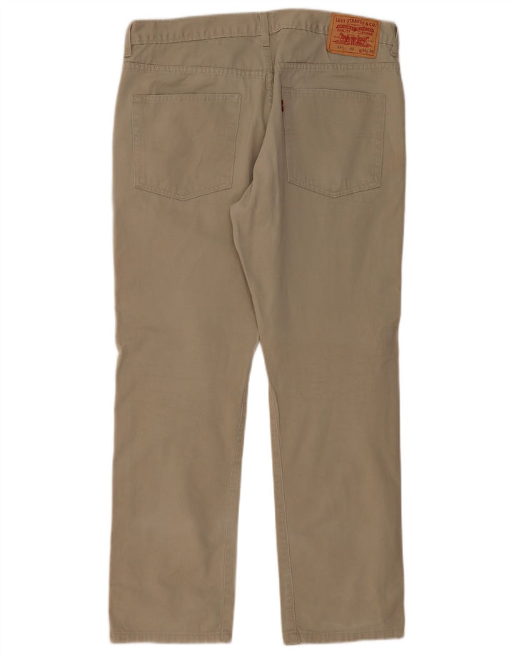 LEVI'S Calça masculina 581 reta casual W36 L30 algodão bege