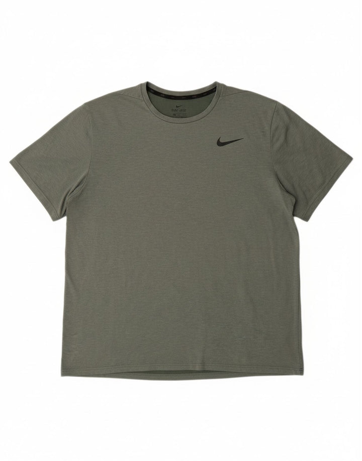 Camiseta masculina NIKE Dri Fit Top 2XL de algodão verde