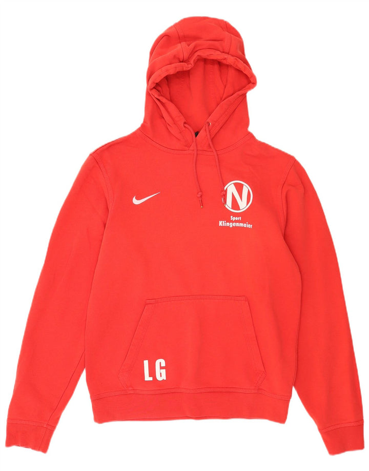 Nike Mens Hoodie Jumper Pequeno Algodão Vermelho