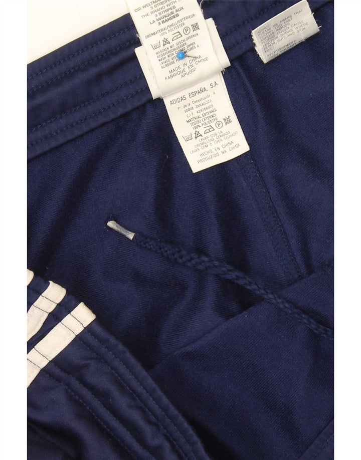 Calça de treino masculina Adidas grande poliéster azul marinho
