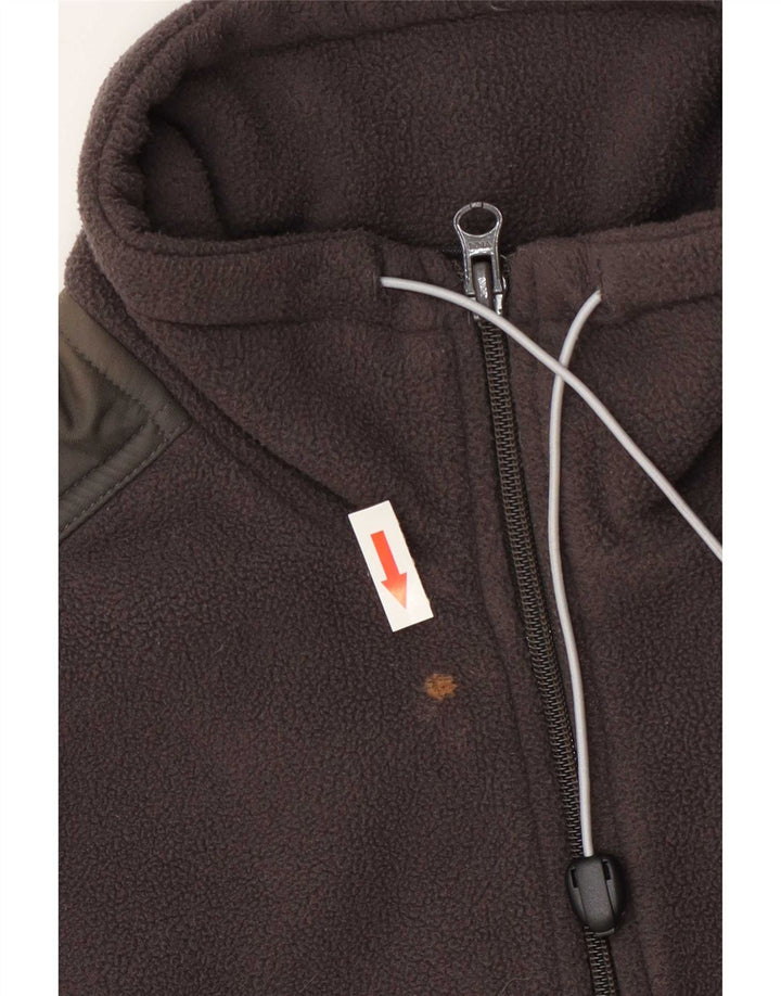 Lotto Mens Zip Neck Fleece Jumper Pequeno Cinza Colourblock Poliéster