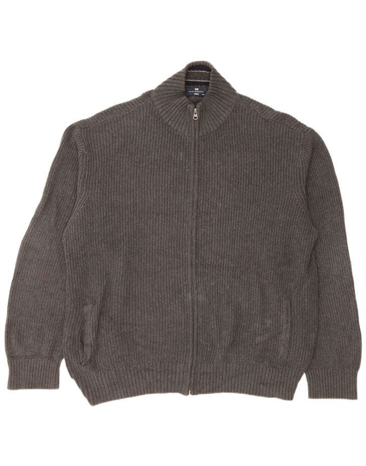 Suéter masculino Marks & Spencer Blue Harbor Cardigan 2XL algodão cinza