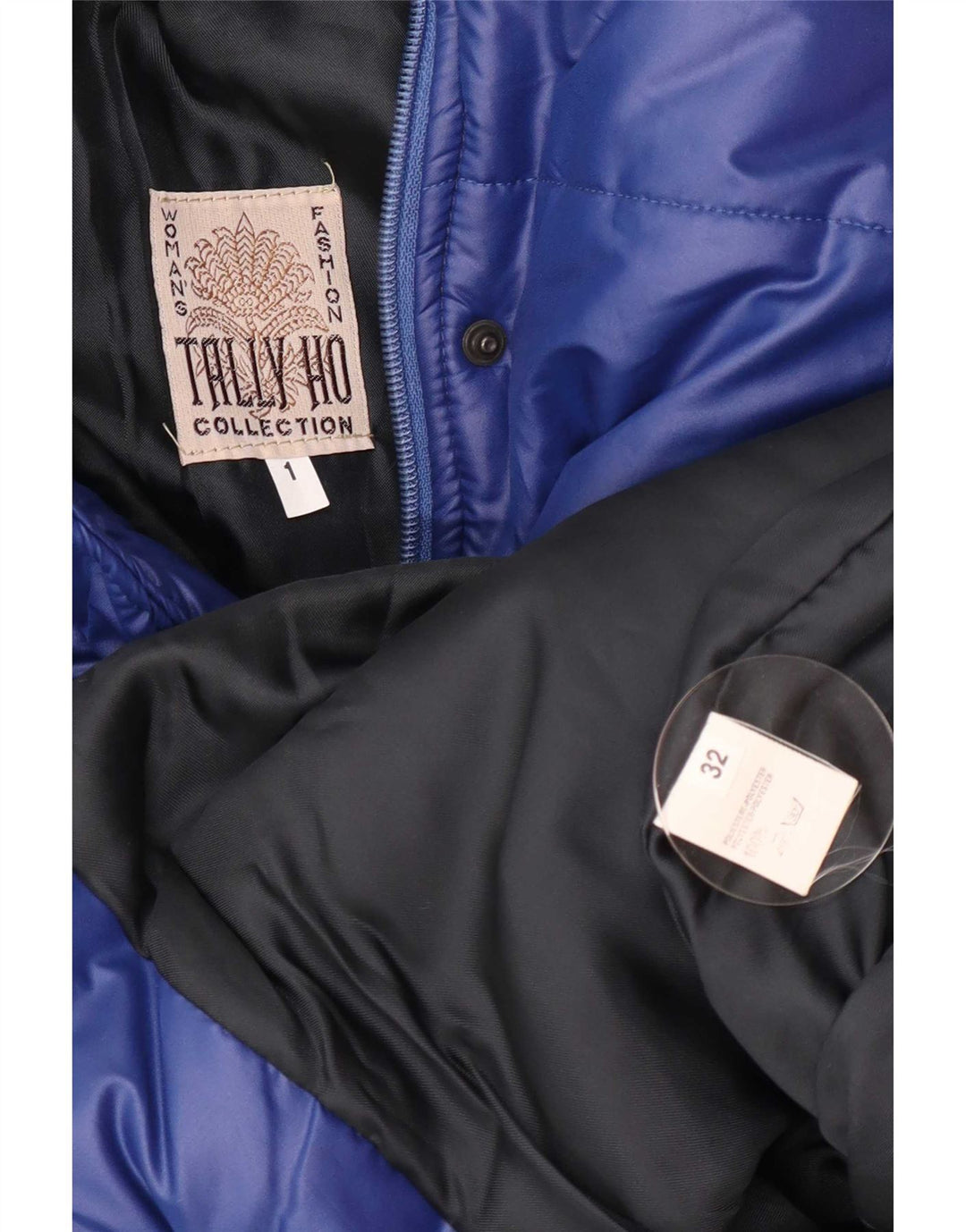 Casaco acolchoado superdimensionado feminino Tally Ho EU 32 2XS azul poliéster