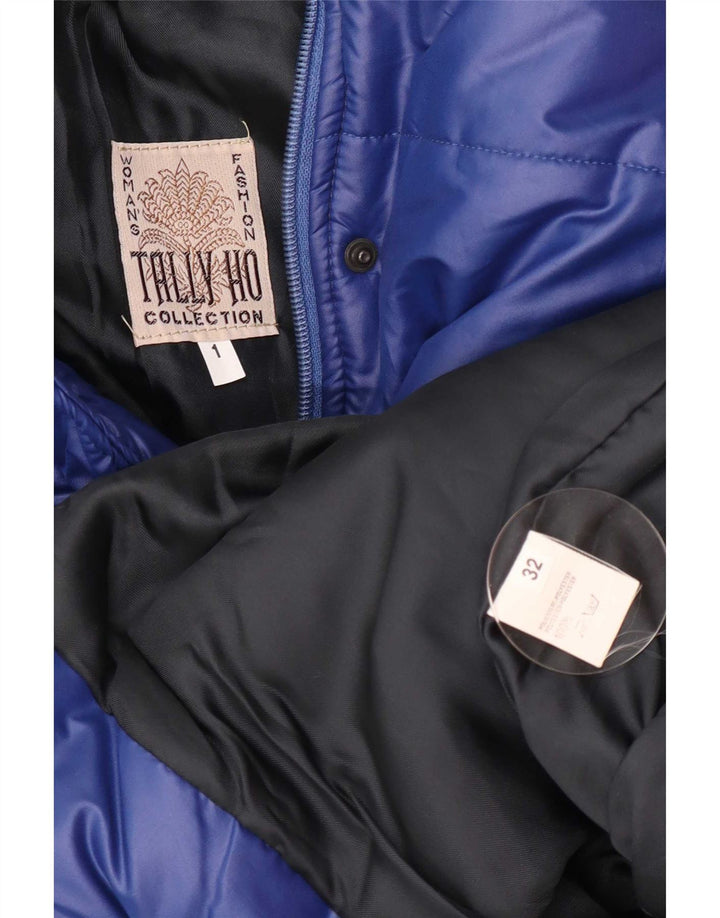 Casaco acolchoado superdimensionado feminino Tally Ho EU 32 2XS azul poliéster