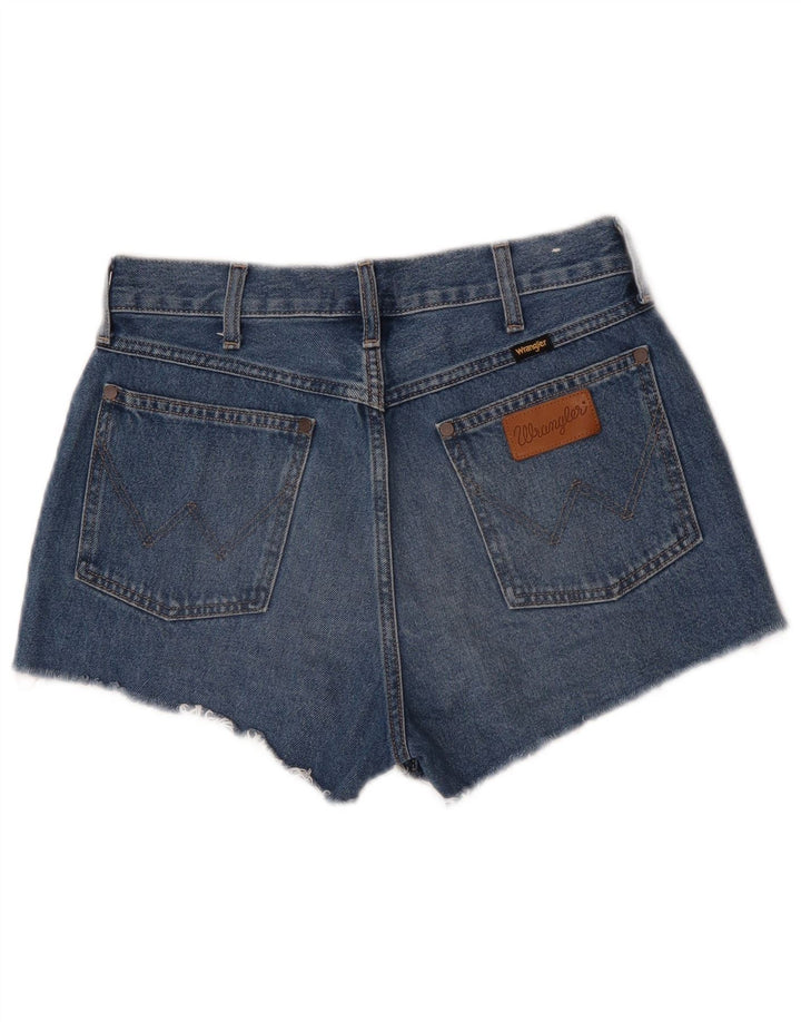 Wrangler Womens Indigo Denim Shorts W27 Pequeno Azul Algodão