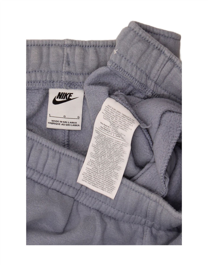 Calça de treino masculina Nike joggers grande algodão azul