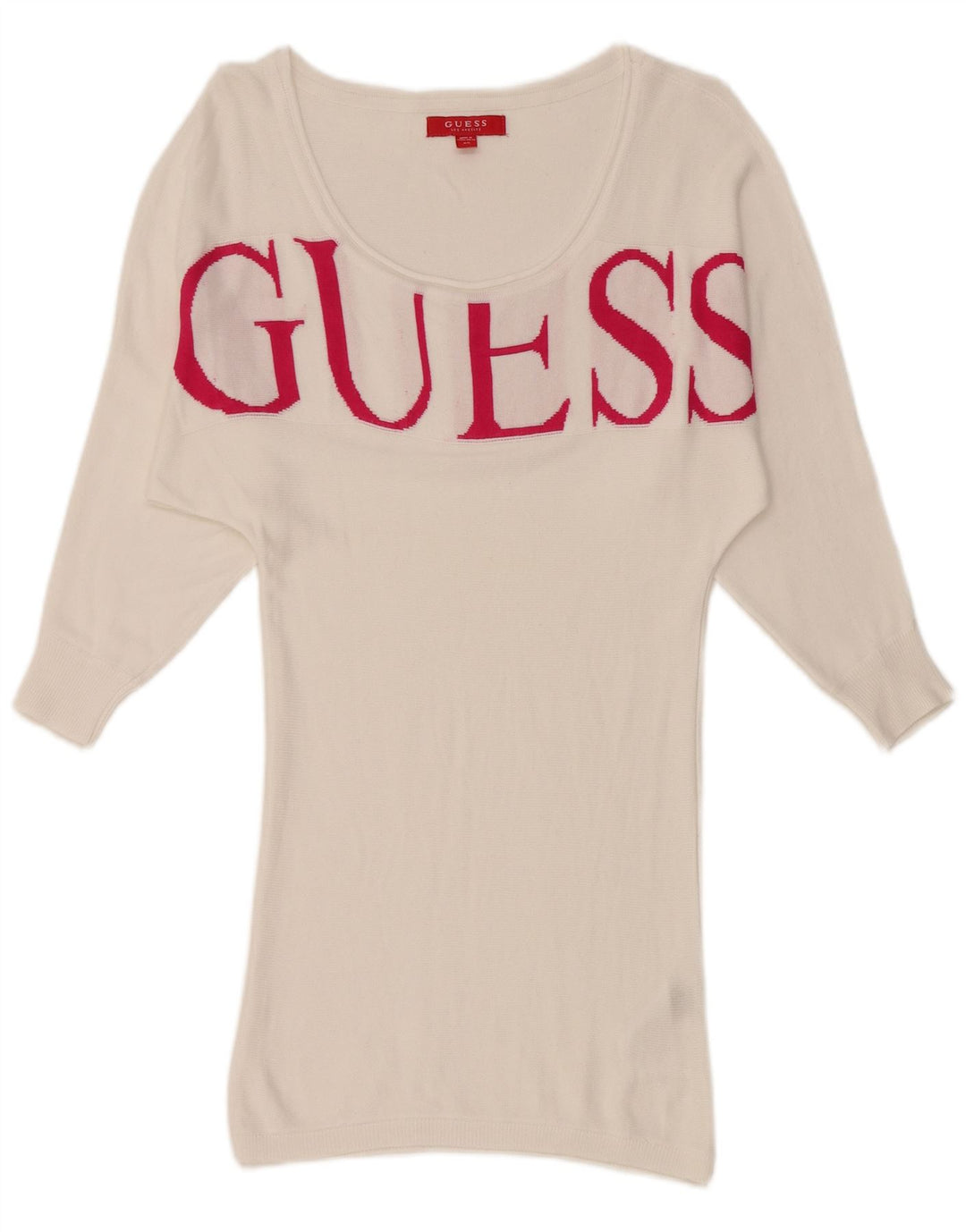 Vestido feminino GUESS com manga 3/4 e manga 3/4 UK 6 XS Viscose branca