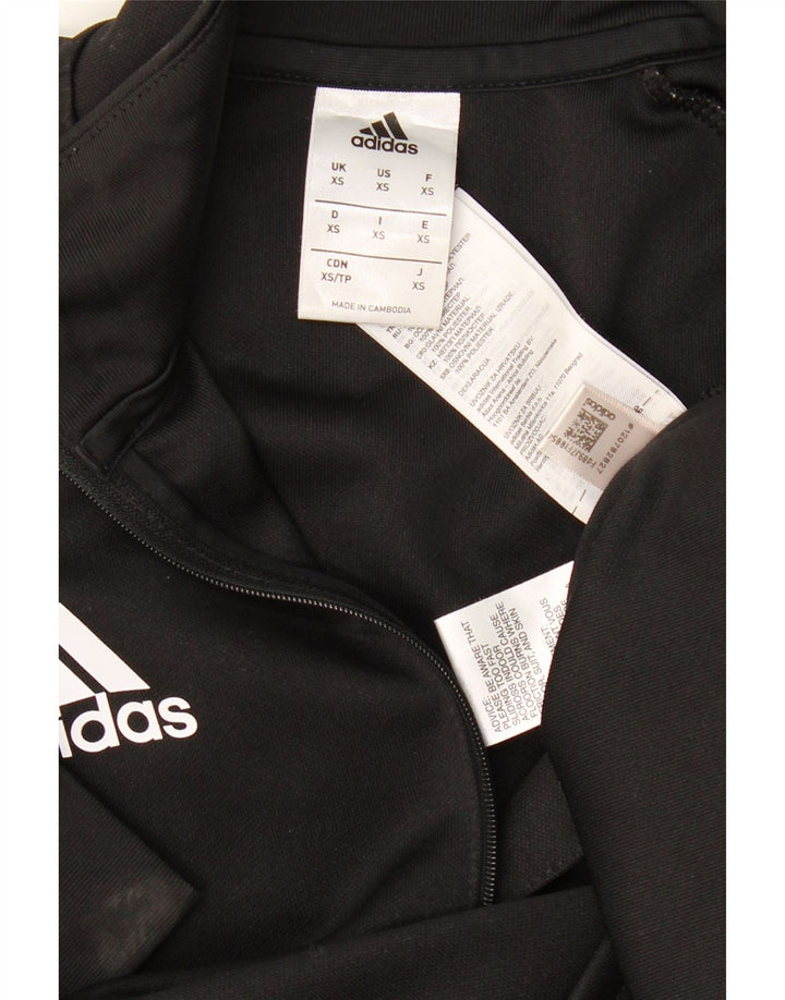 ADIDAS Mens Climalite Zip Neck Pullover Treino Top XS Poliéster Preto