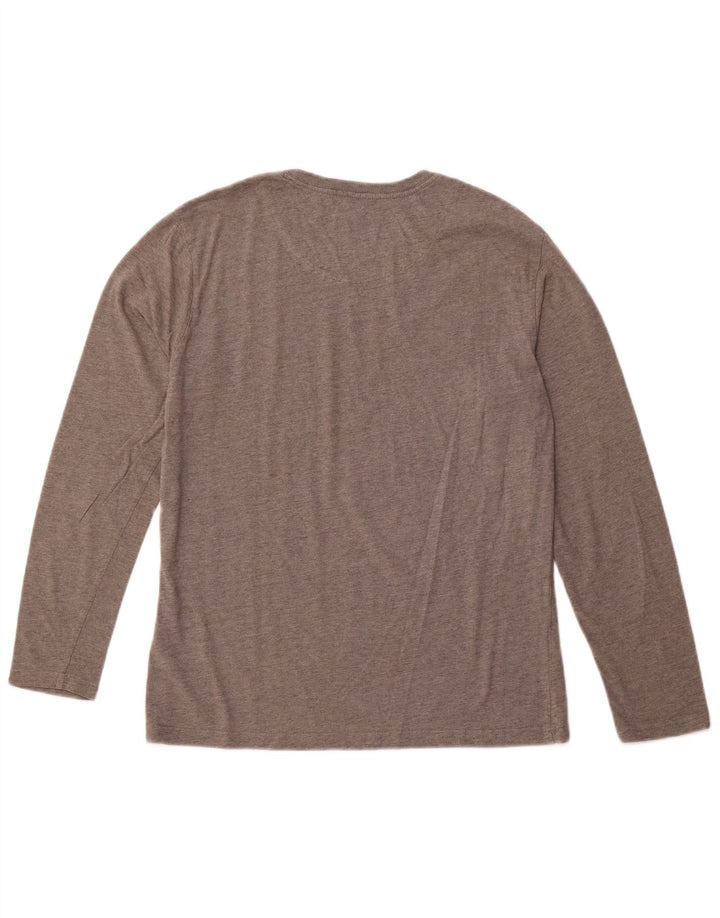 Top gráfico masculino GAS manga comprida grande algodão cinza