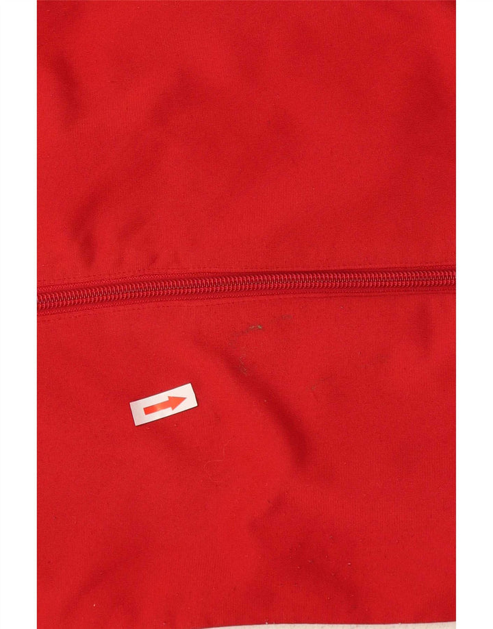 Nike Mens Tracksuit Top Jacket UK 38/40 Médio Vermelho Colorblock Poliéster