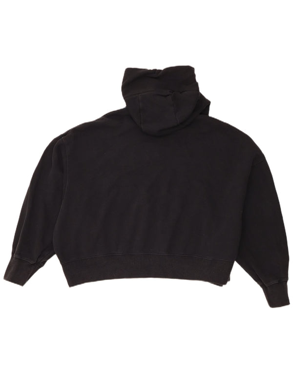 Nike Womens Oversized Hoodie Jumper UK 14 Médio Algodão Preto