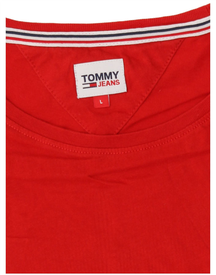 Tommy Hilfiger Camiseta Feminina Top UK 14 Grande Vermelho