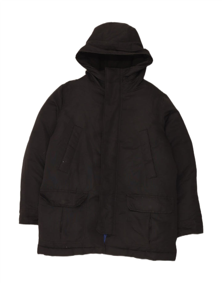 Jaqueta masculina acolchoada com capuz Gap UK 40 poliéster preto grande