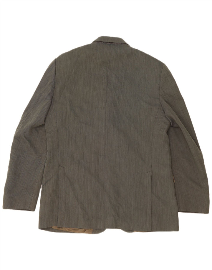 Jaqueta blazer masculina de 3 botões Daniel Hechter Reino Unido 40 grande verde