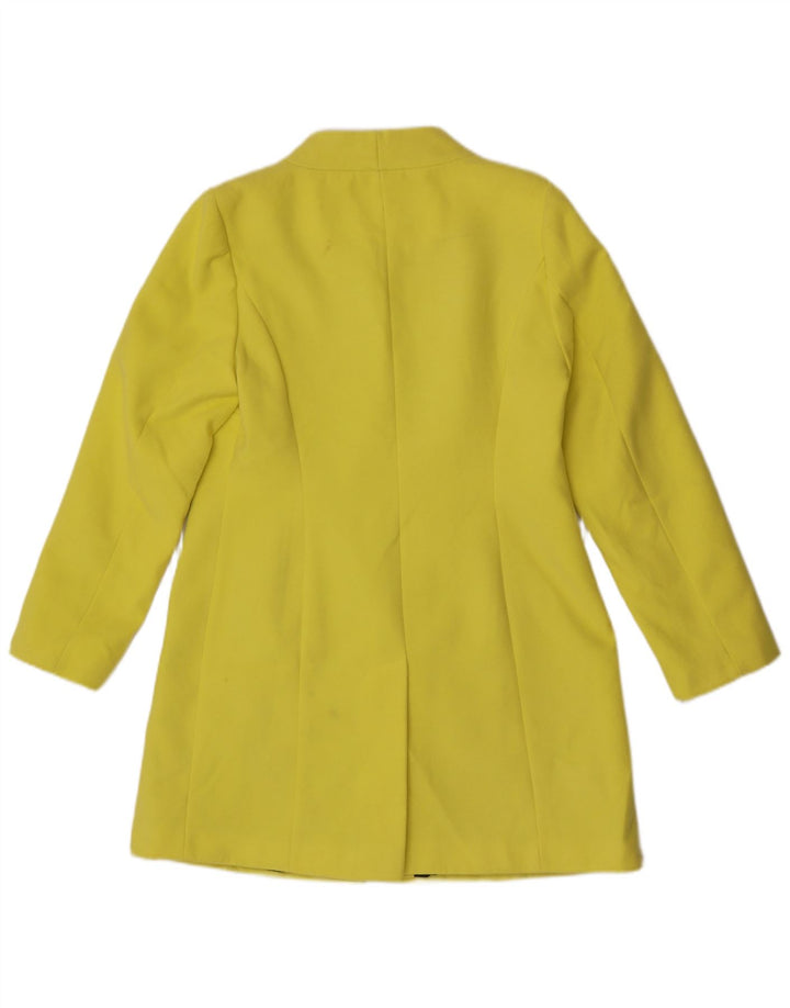 Jaqueta Blazer Longline Feminina Marks & Spencer com 4 Botões Reino Unido 12 Médio Amarelo