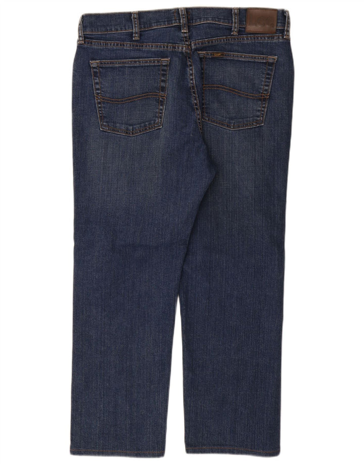 Lee Mens Straight Jeans W34 L29 Azul Algodão