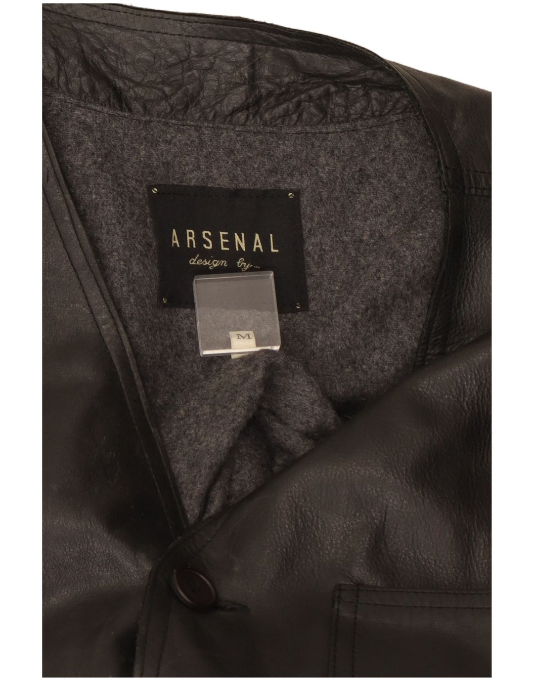 Colete de couro masculino Arsenal UK 38 médio preto