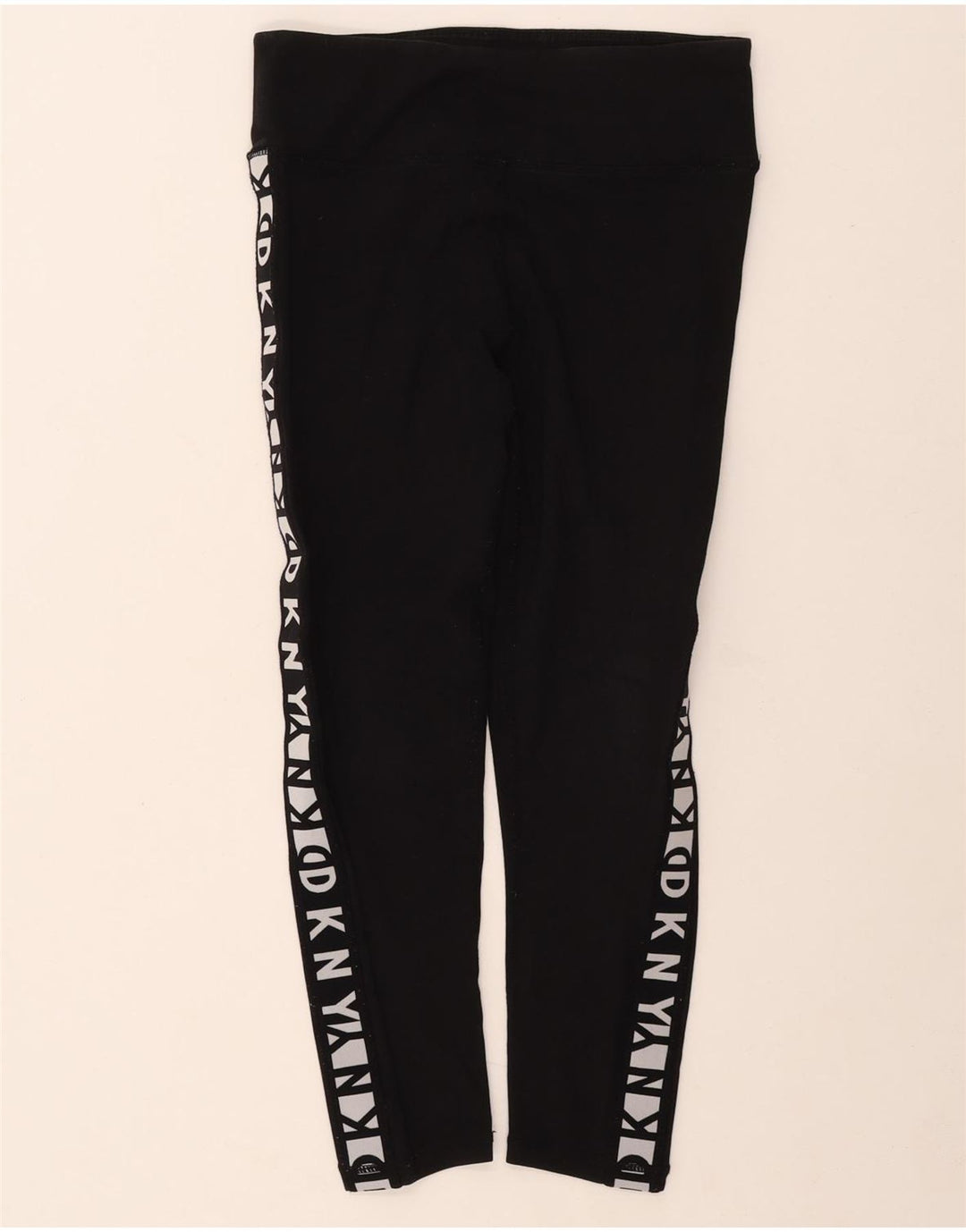 Leggings capri femininas DKNY UK 12 algodão preto médio