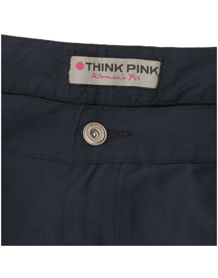 Shorts cargo feminino THINK PINK W30 médio azul marinho