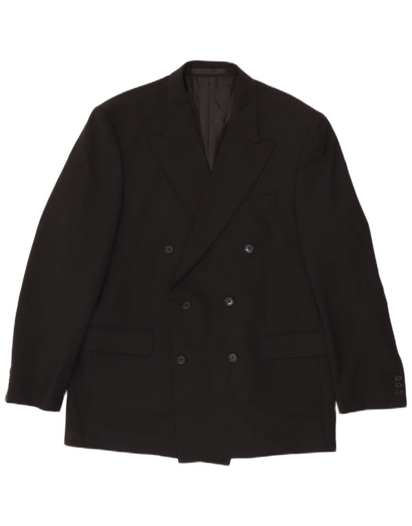 Jaqueta blazer masculina Marks & Spencer com peito duplo Reino Unido 42 grande preta