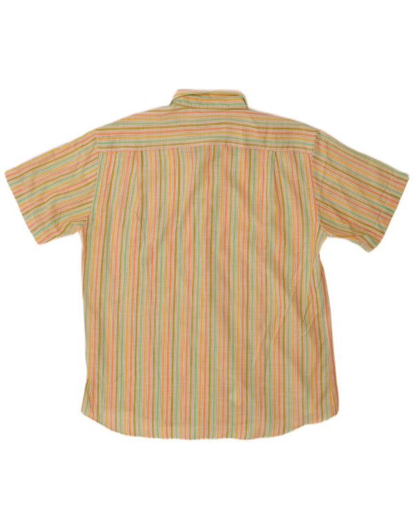 Camisa masculina de manga curta Pierre Cardin tamanho 42 grande listrado multicolorido