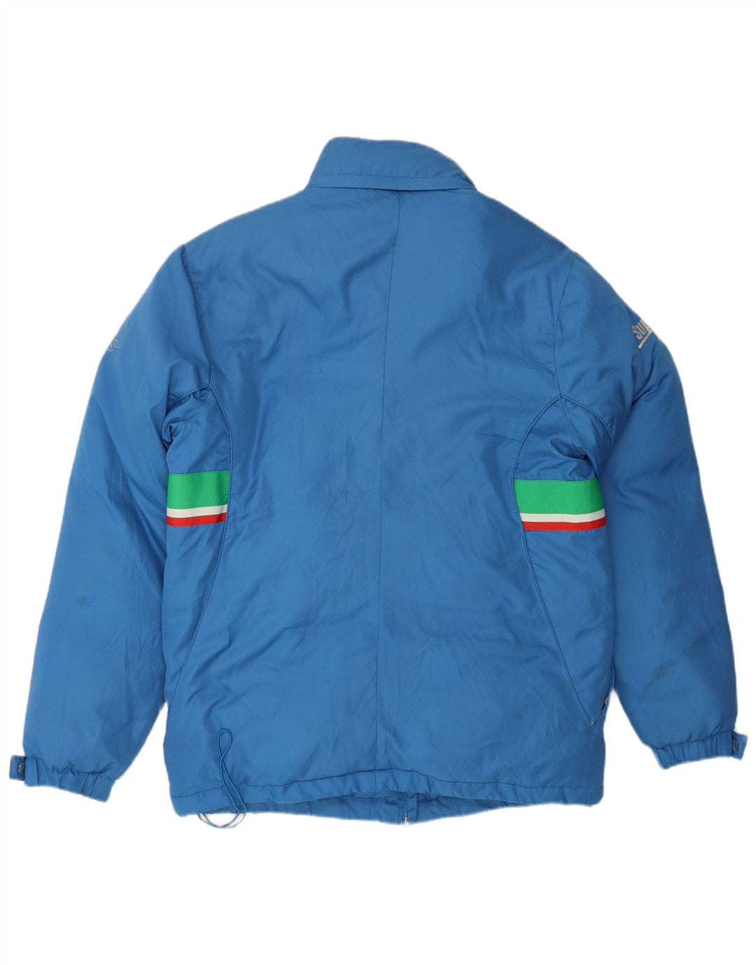 Jaqueta acolchoada masculina Sergio Tacchini UK 42 XL azul colorblock