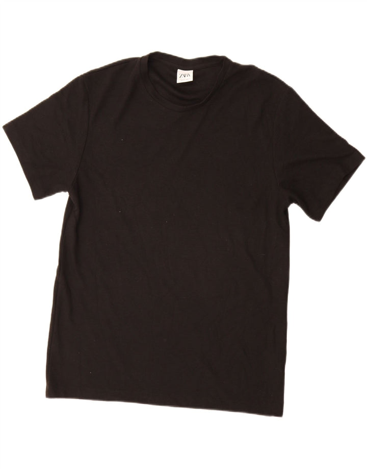Camiseta masculina ZARA grande poliéster preto