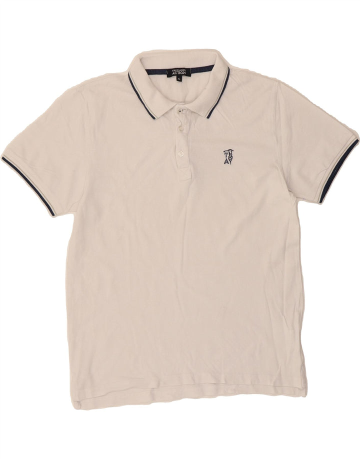 TRUSSARDI Boys Polo Shirt 15-16 Years XL White Cotton Vintage Trussardi and Second-Hand Trussardi from Messina Hembry 
